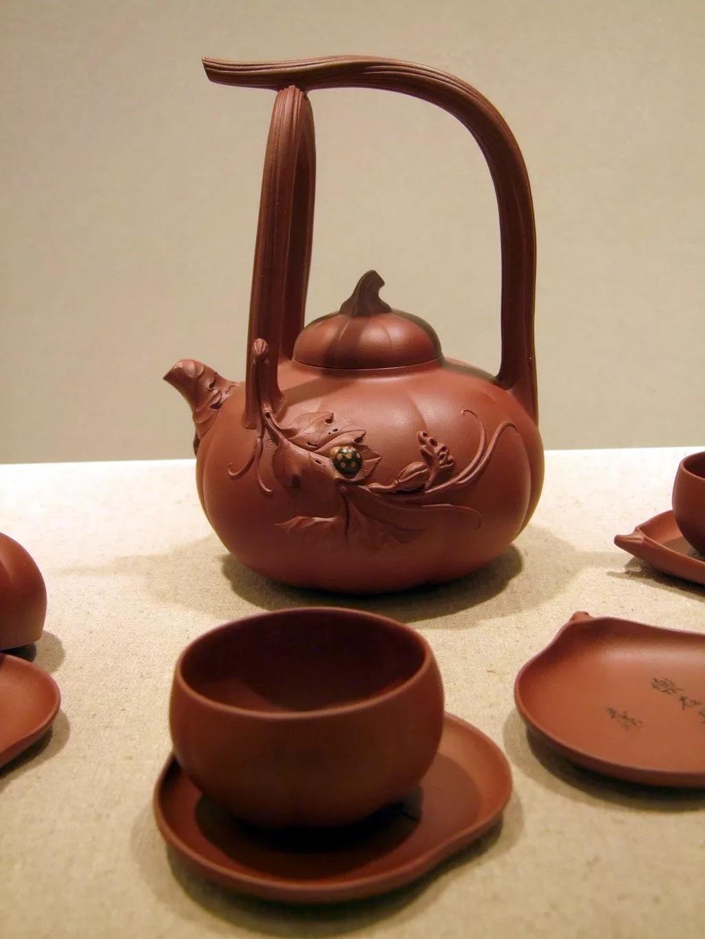 10種最美花器提梁壺，精美別致雕花紫砂壺!